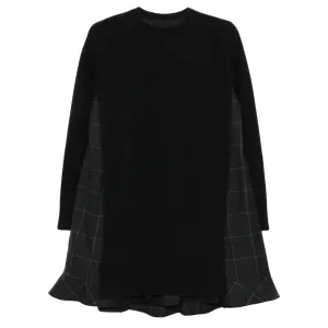 Knit Windowpane Mini Dress