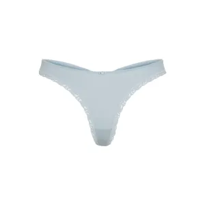 LACE POINTELLE THONG | SKY