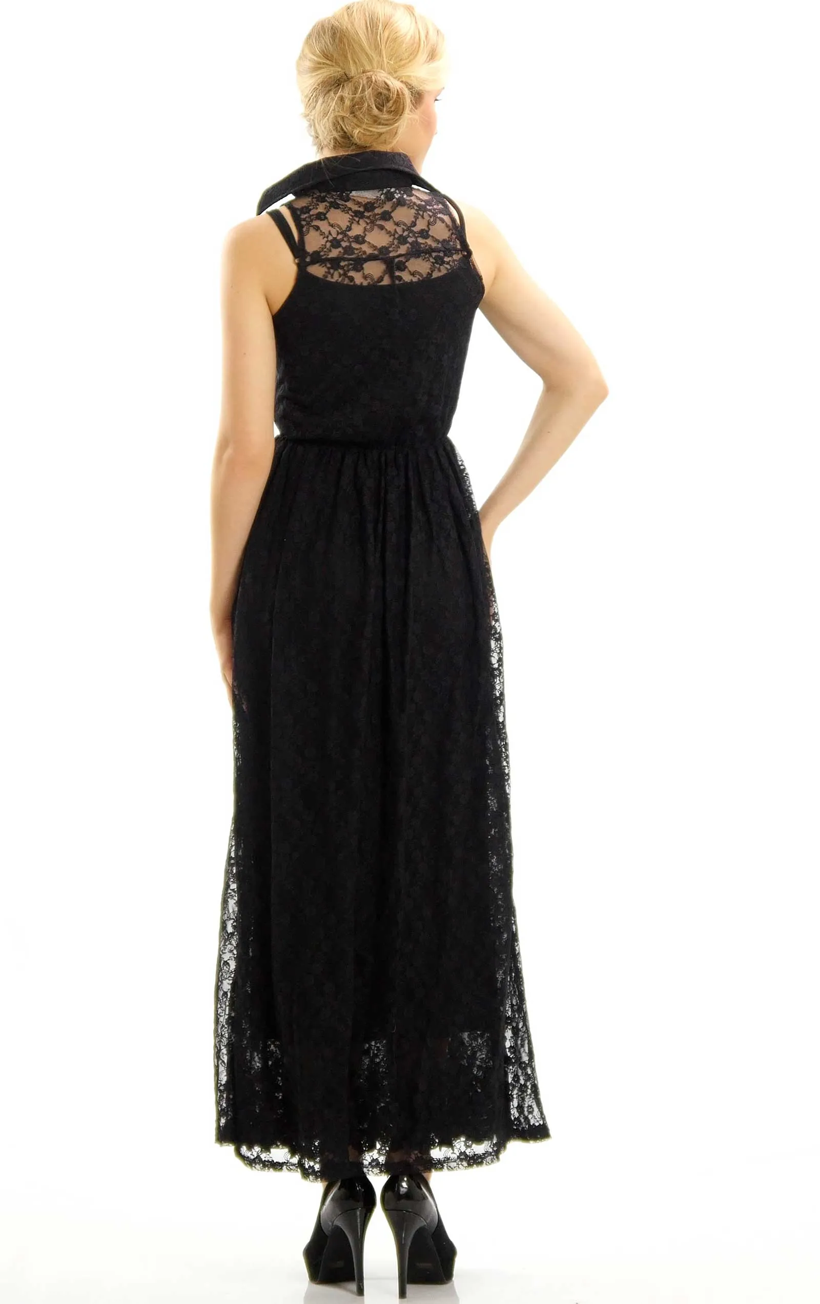Lace Pullover Maxi Dress