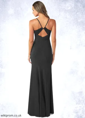 Lillie Sheath Ruched Luxe Knit Floor-Length Dress SWKP0019770