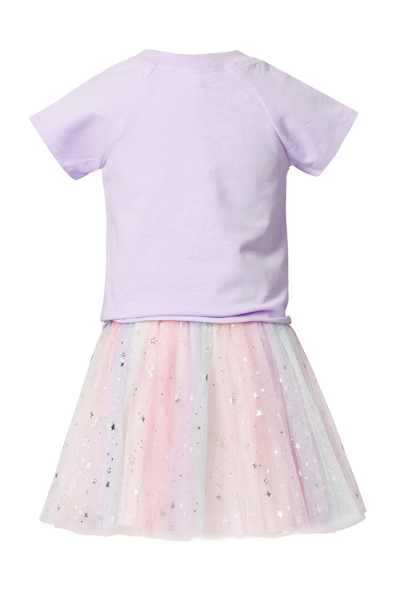 Little Girls Star Unicorn Theme Twofer Dress