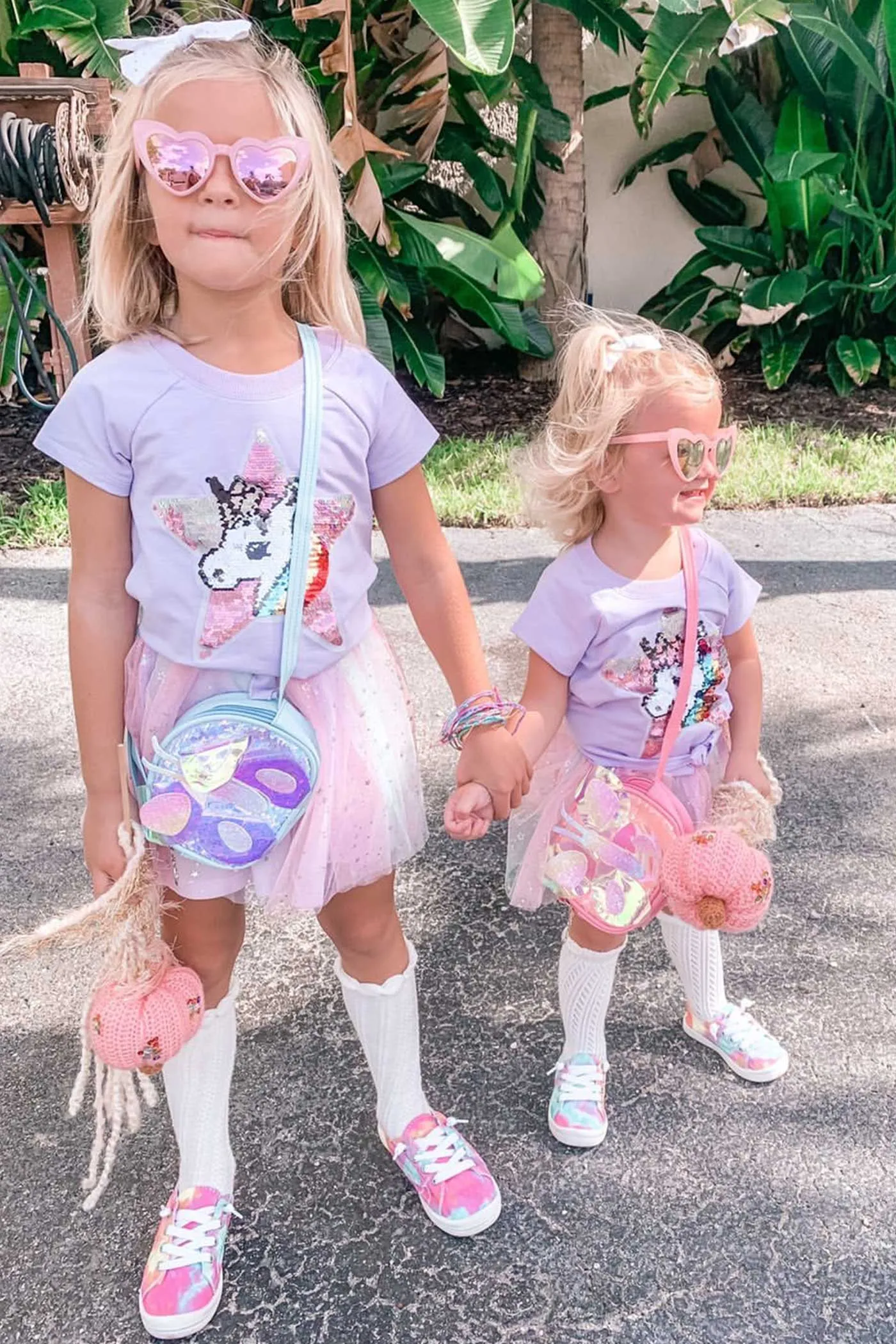 Little Girls Star Unicorn Theme Twofer Dress
