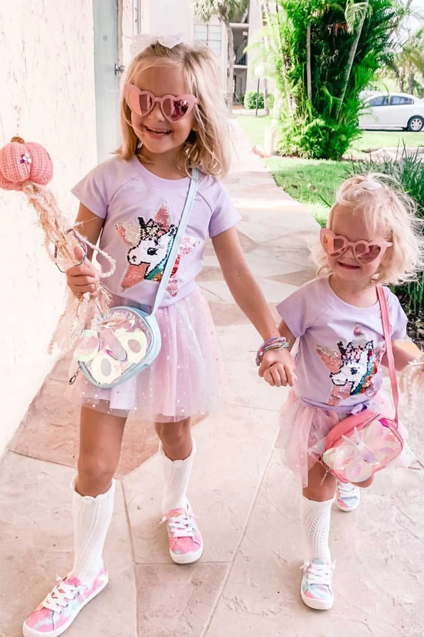 Little Girls Star Unicorn Theme Twofer Dress