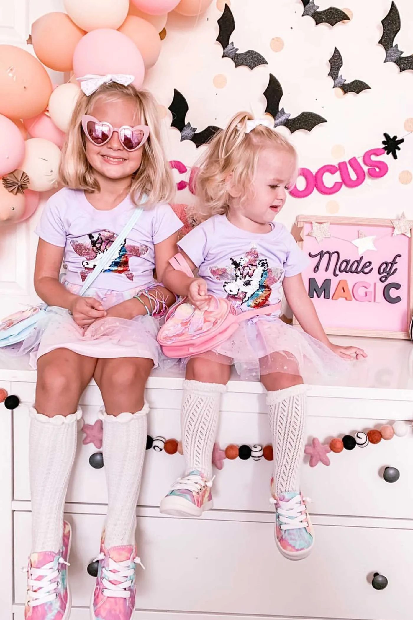 Little Girls Star Unicorn Theme Twofer Dress