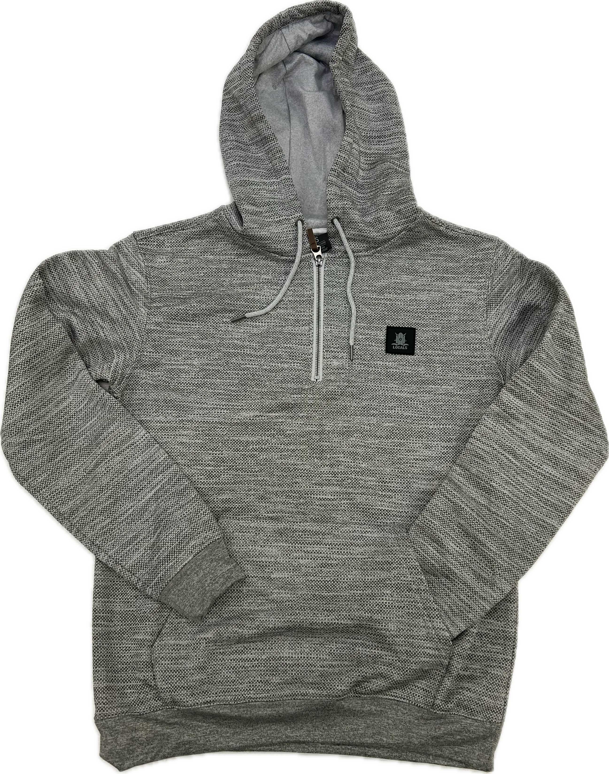 LOCALS MENS RYDER KNIT 1/4 ZIP PULL OVER HOODIE