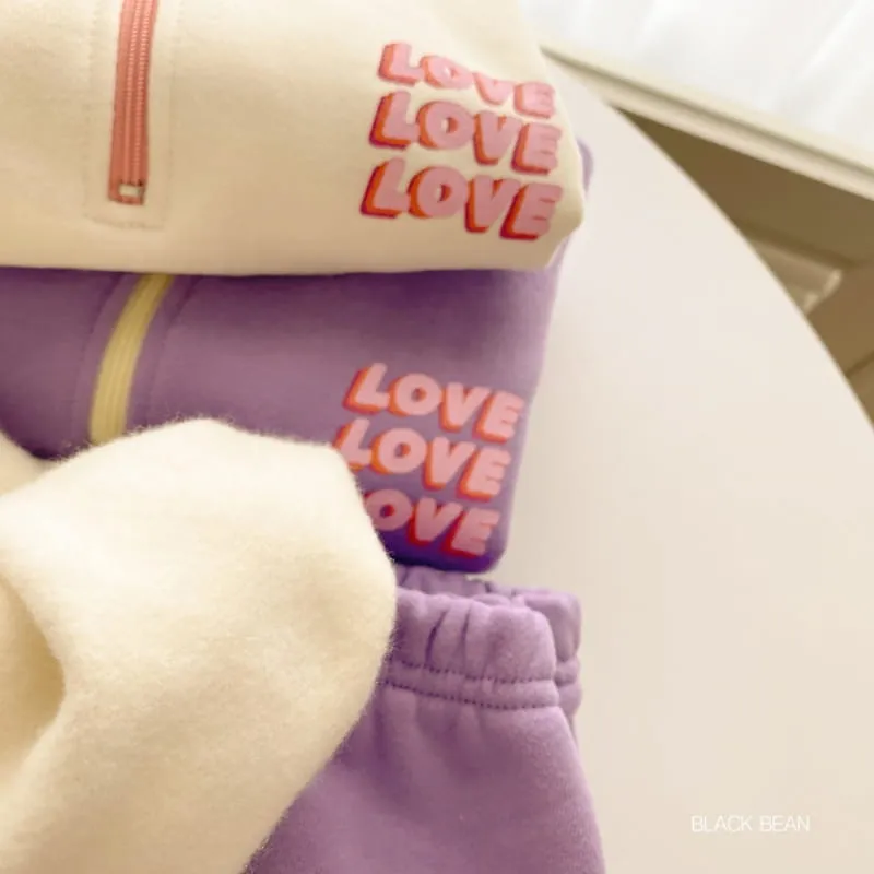 Love Half Zip Pullover Set