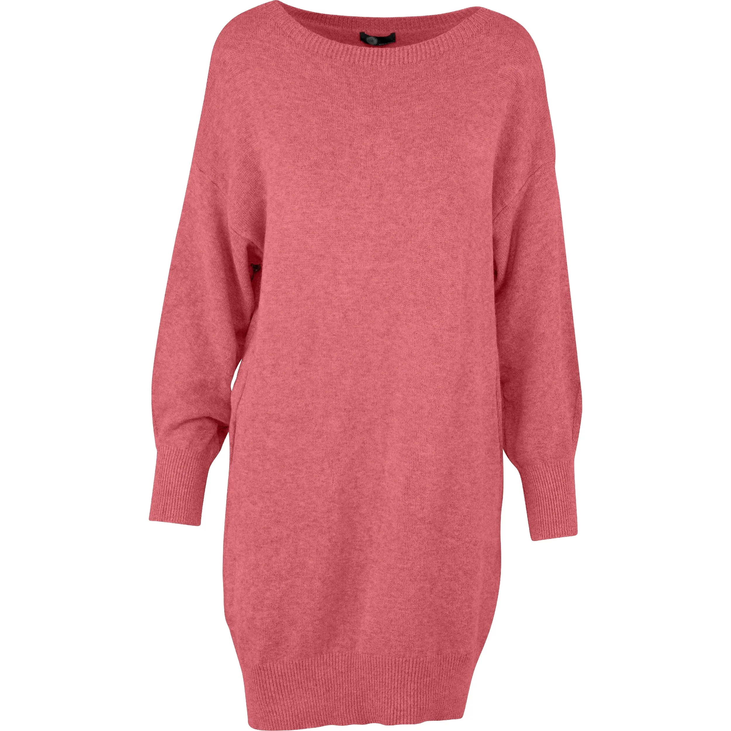 M Made in Italy – Crew-Neck Long Sleeve Knit Dress With Side Pockets
