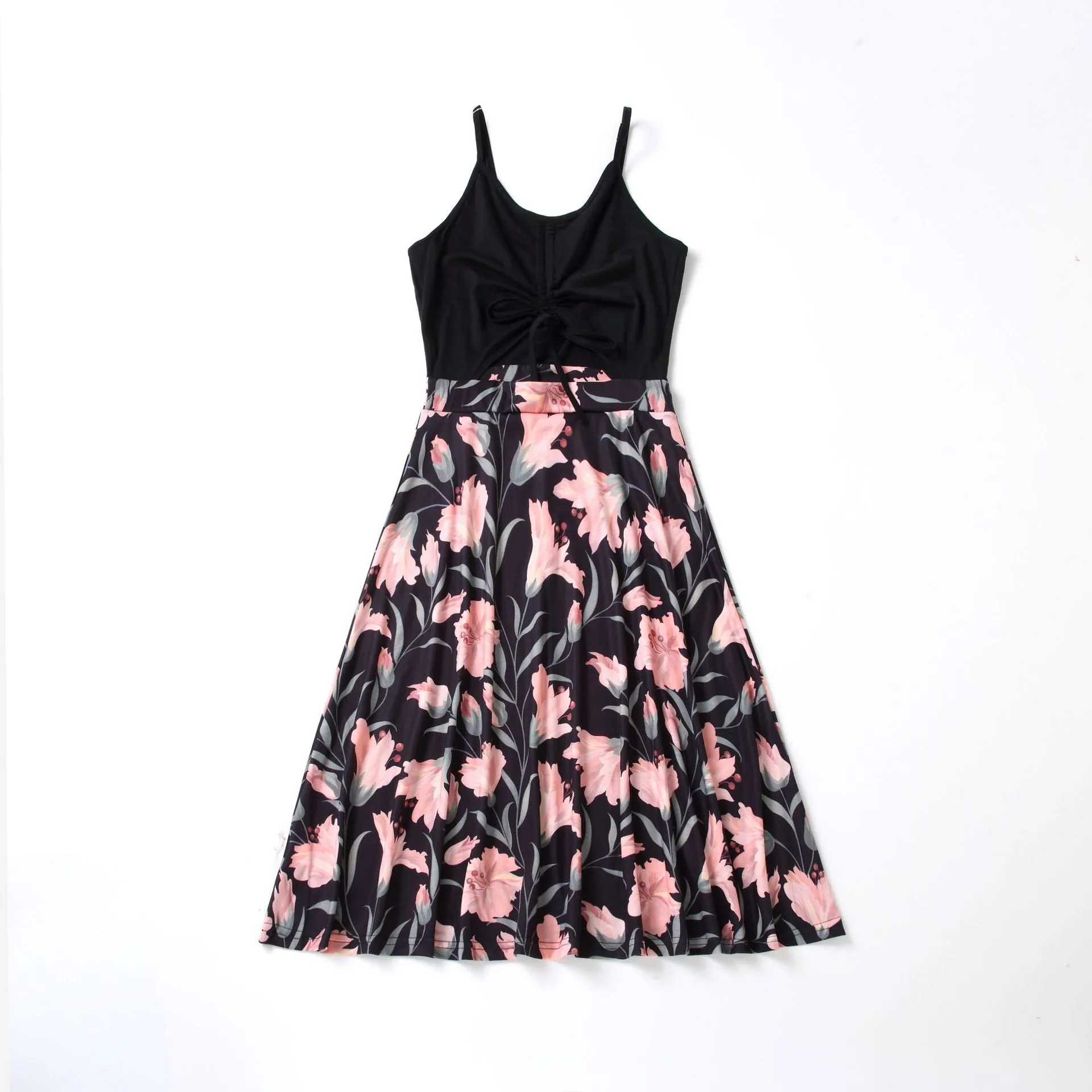 Matching Family Dress Black Floral Maxi Dress for Mommy and Me Matching Outfits