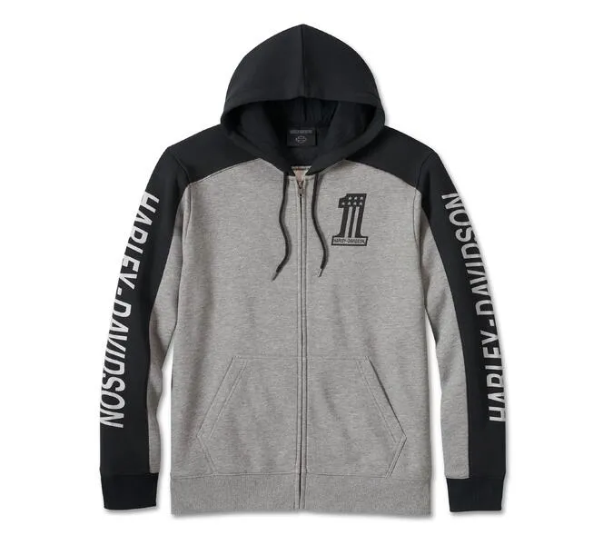 Men's #1 Victory Zip-Up Hoodie - Medium Grey Heather