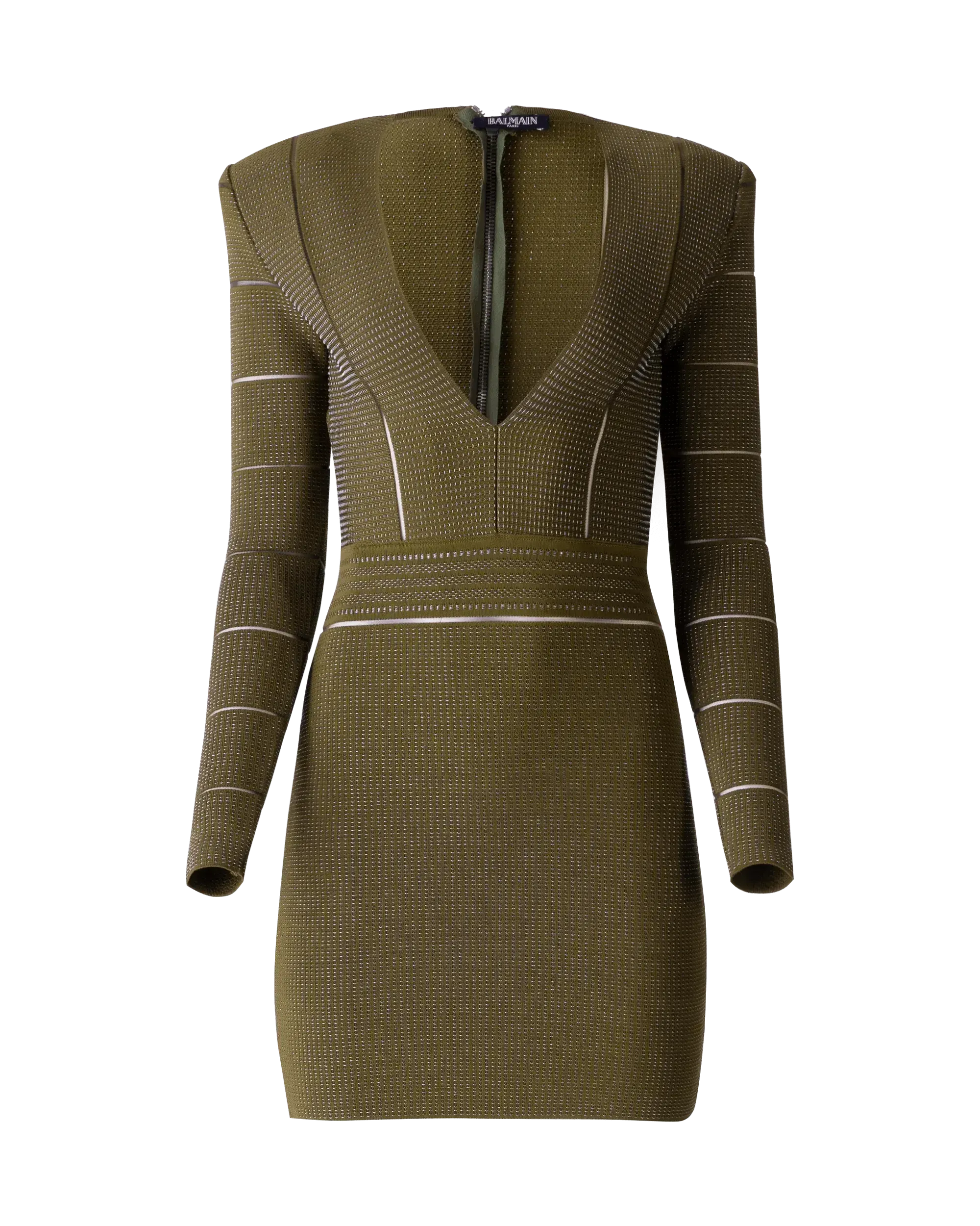 Mesh Panel Knit Dress