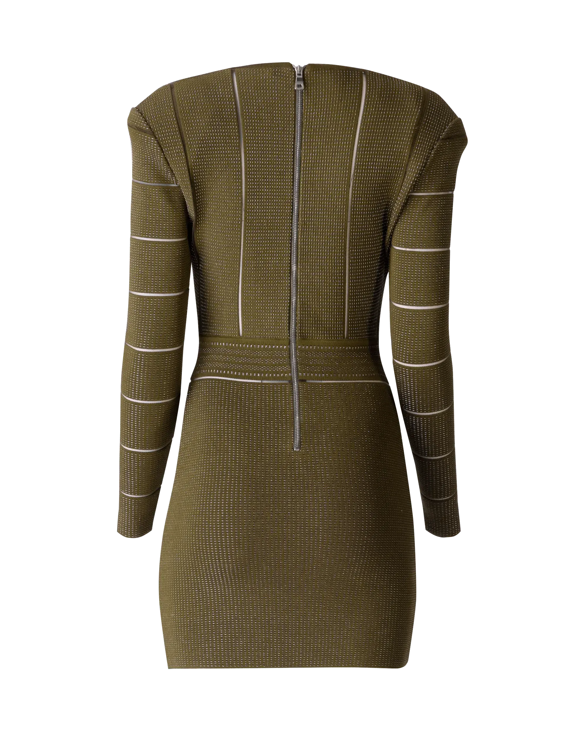 Mesh Panel Knit Dress