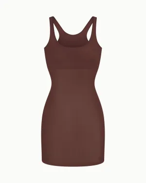 Mesh Swim Mini Dress | Chocolate