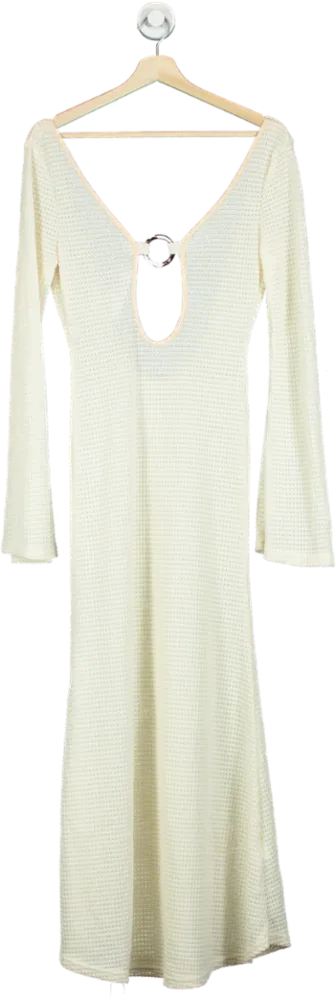 Musera Cream Long Sleeve Knit Dress UK S