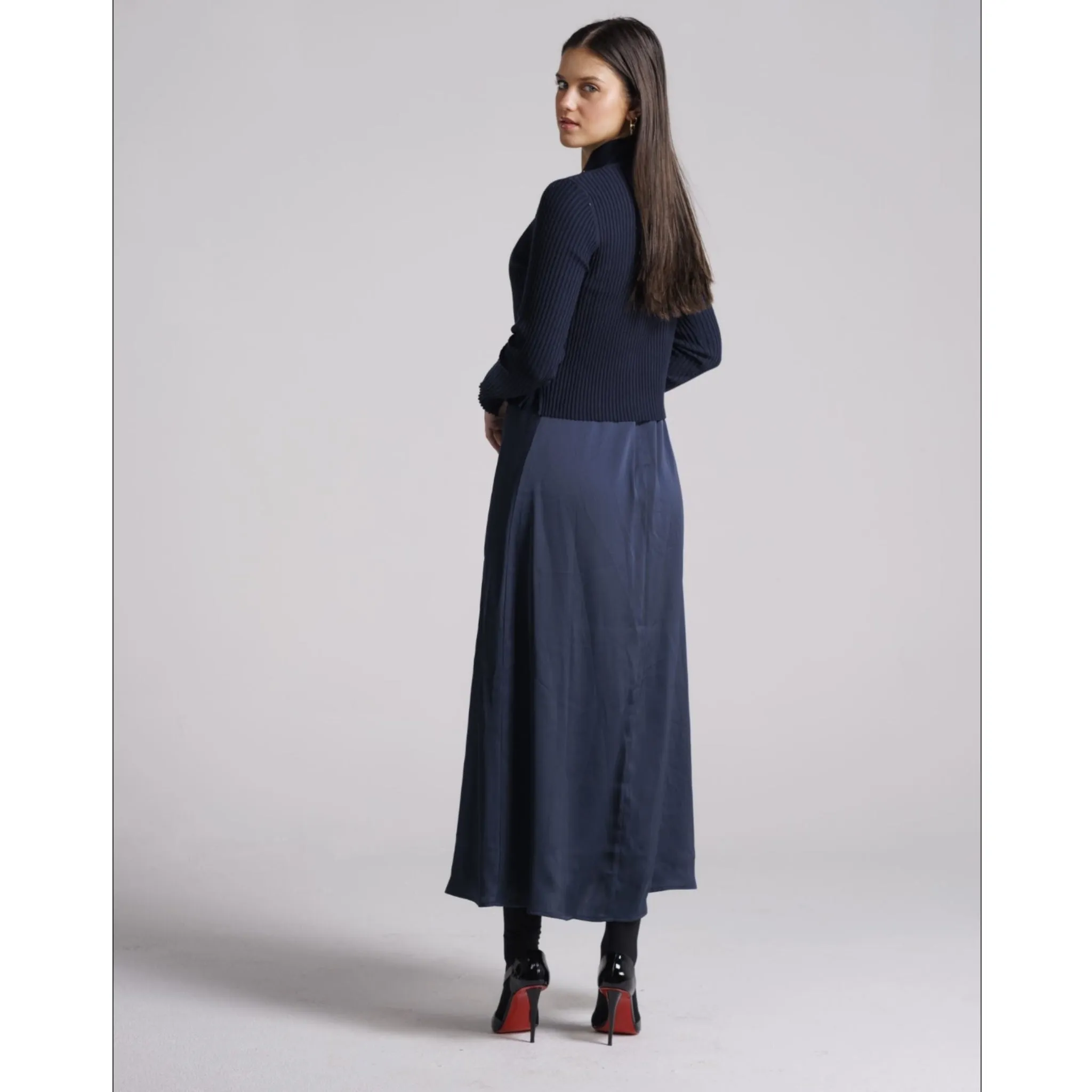 Navy Slip Dress by Ivee