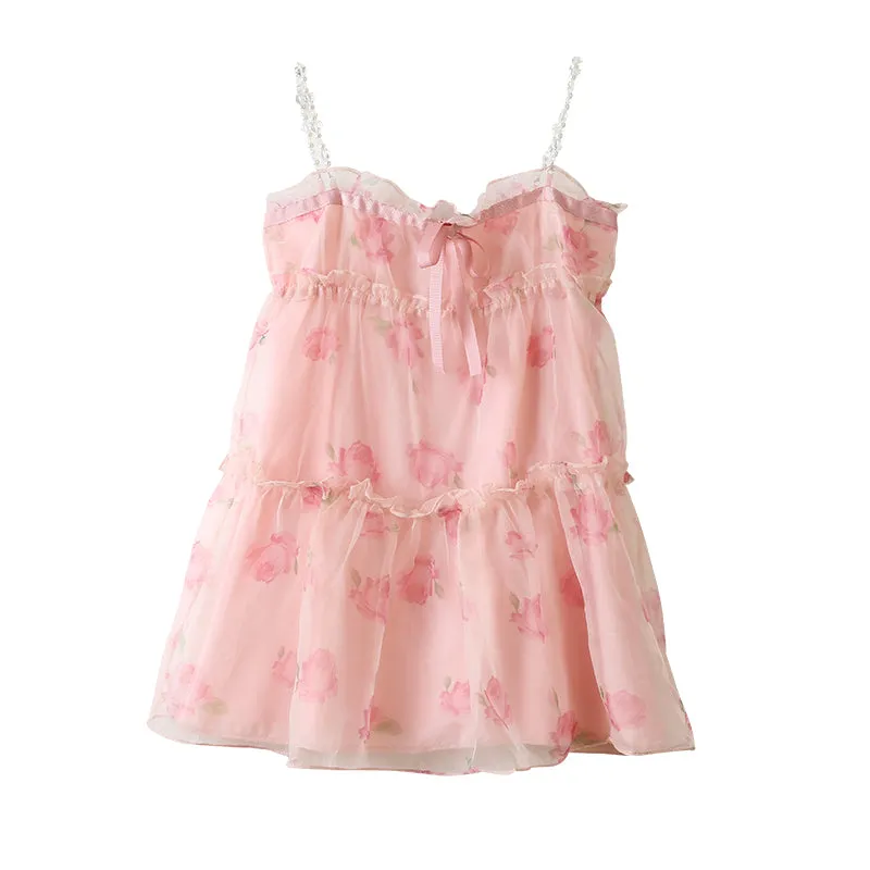 Organza Puff Slip Dress PL53528