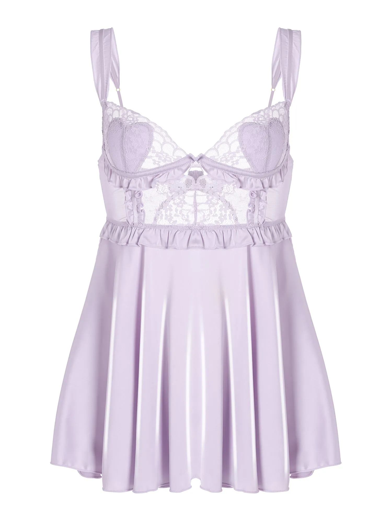 Purple Soft Satin Slip Dress