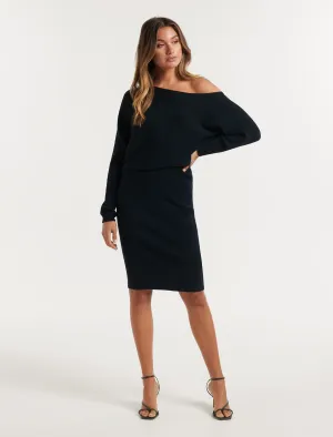 Reign Off The Shoulder Knit Dress