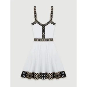 Relief Dress - White