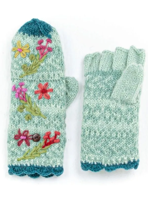 Sadie Wool Knit Finger Mittens