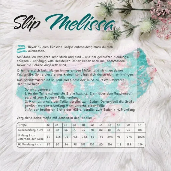 Schnittmuster von Lingeriememade Slip Melissa Gr. 32 - 52, deutsch / german. PDF E-Book Slip/ Damenhöschen selbernähen  IDsmx3