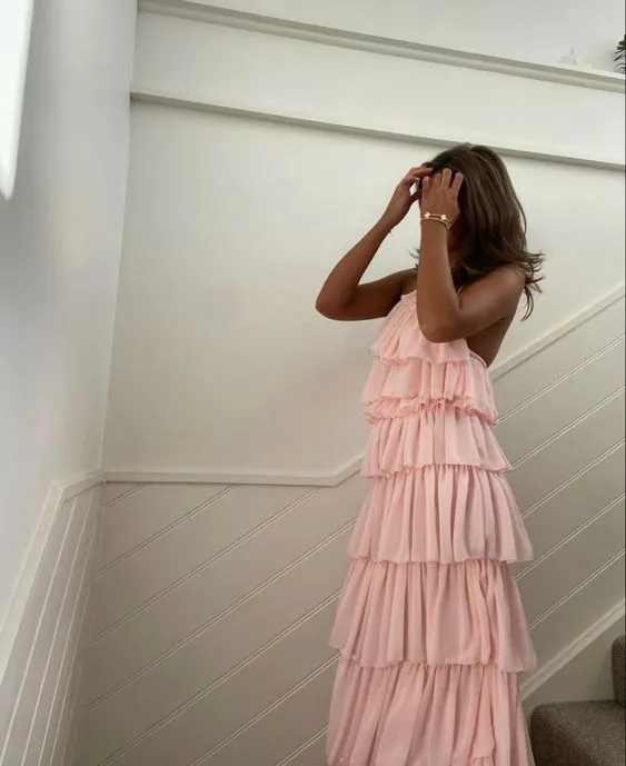Sexy Pink Long Party Prom Dresses, Evening Dresses    fg4116