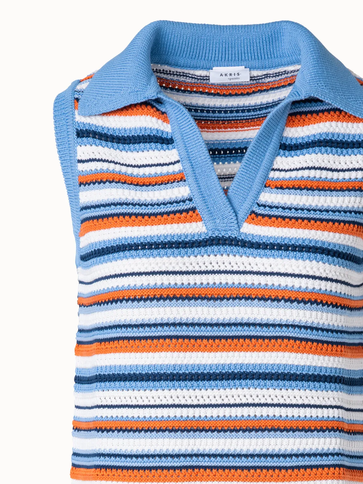 Short Knit Dress in Allover Stripes