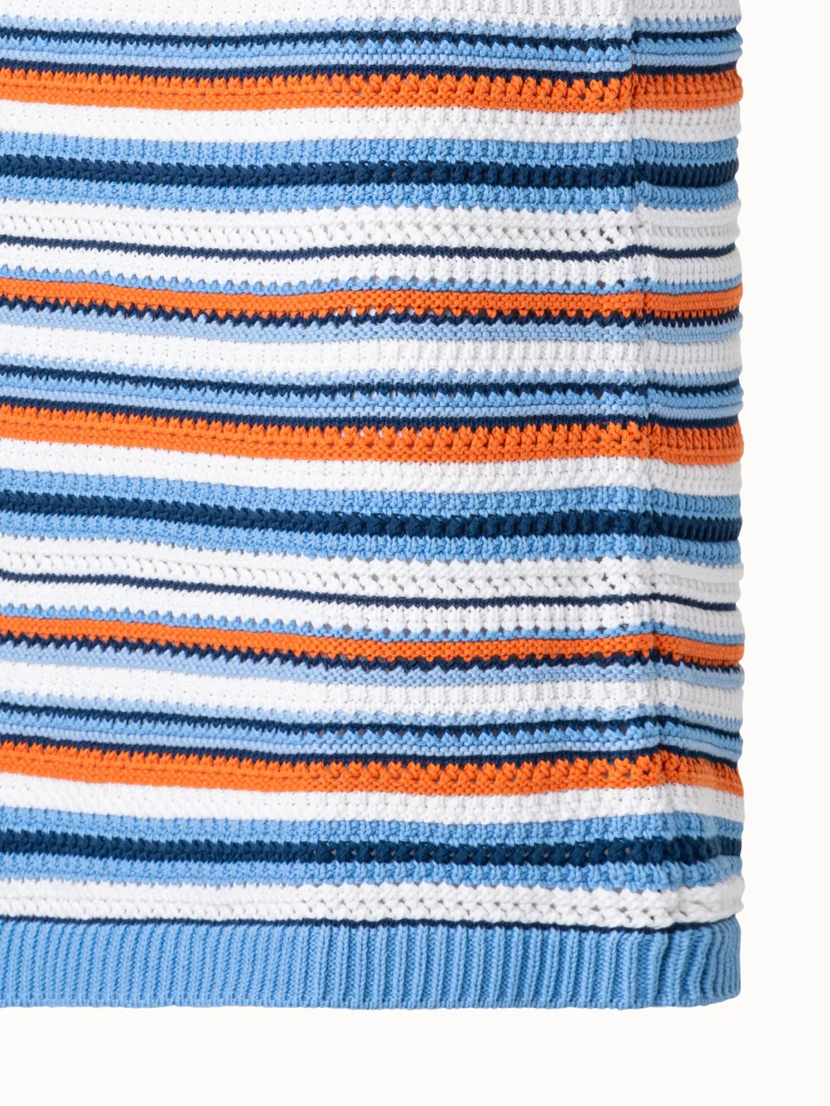 Short Knit Dress in Allover Stripes