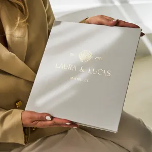 Silky White   Real Gold | Guest Book | Beach Weddings