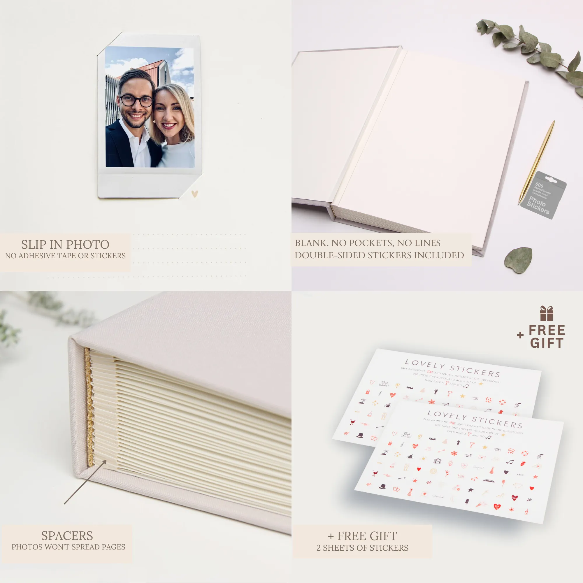 Silky White   Real Gold | Guest Book | Beach Weddings