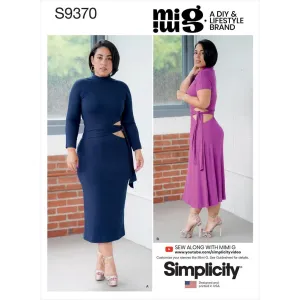 Simplicity Sewing Pattern S9370 Misses' Knit Dress with Sleeve and Length Variations