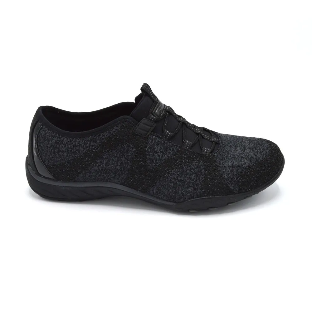 Skechers Opportuknity- Ladies Wide Fit Casual Trainer - 2E Fitting - Black