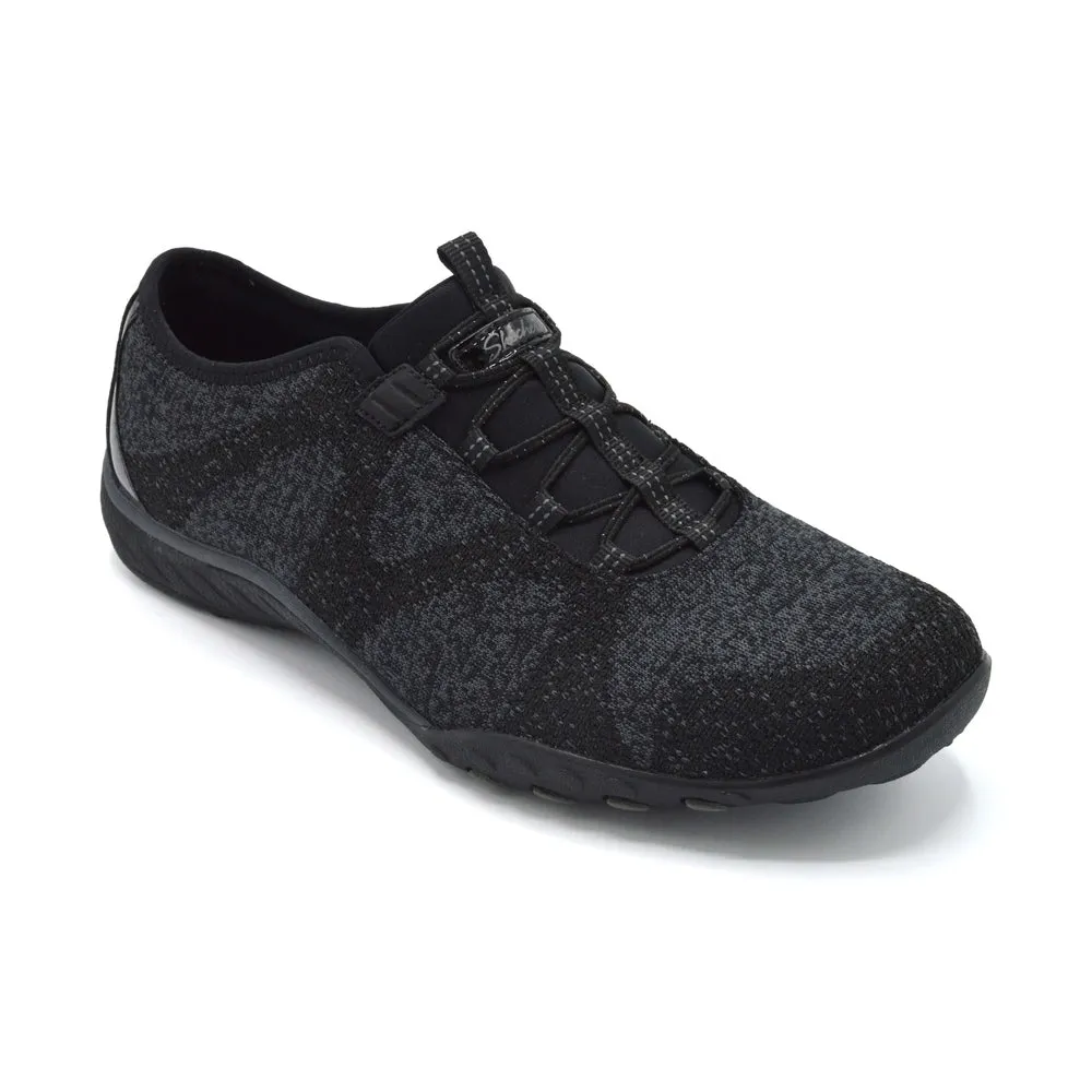 Skechers Opportuknity- Ladies Wide Fit Casual Trainer - 2E Fitting - Black