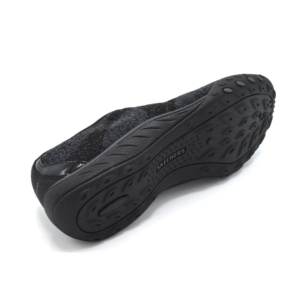 Skechers Opportuknity- Ladies Wide Fit Casual Trainer - 2E Fitting - Black