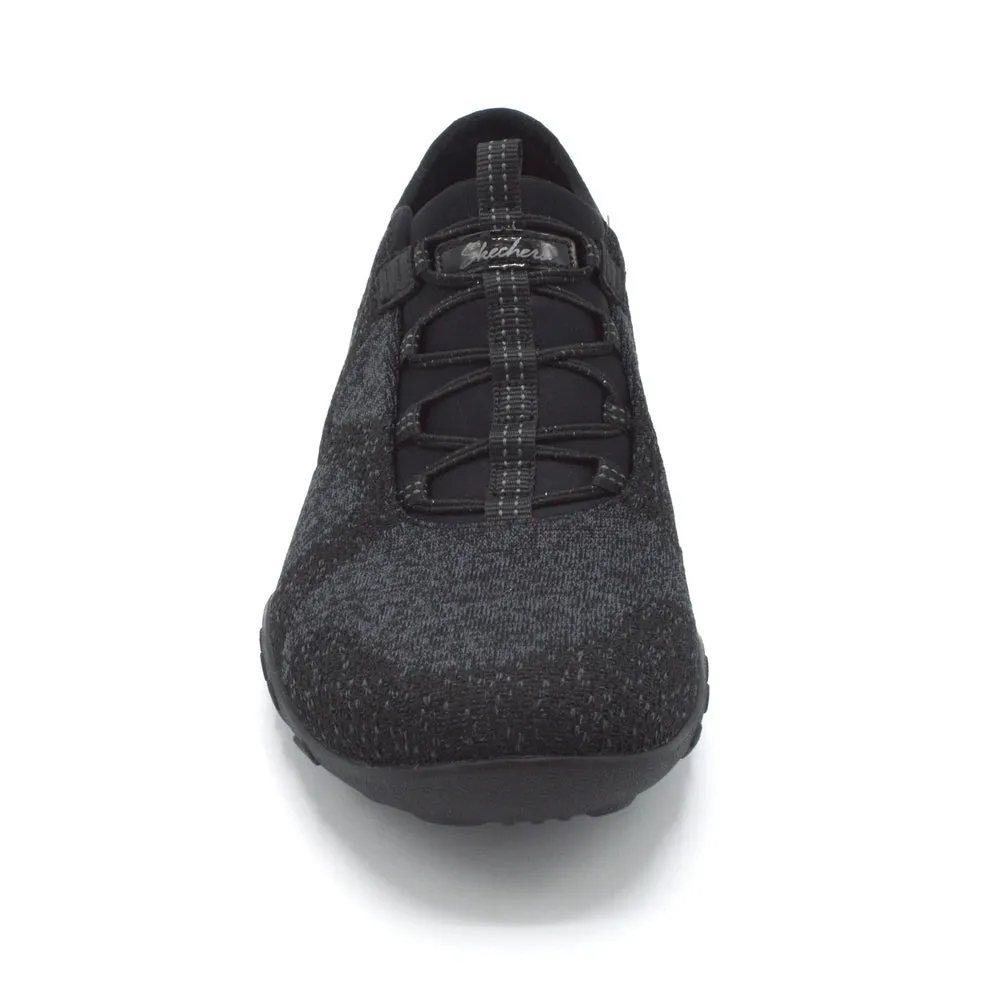 Skechers Opportuknity- Ladies Wide Fit Casual Trainer - 2E Fitting - Black