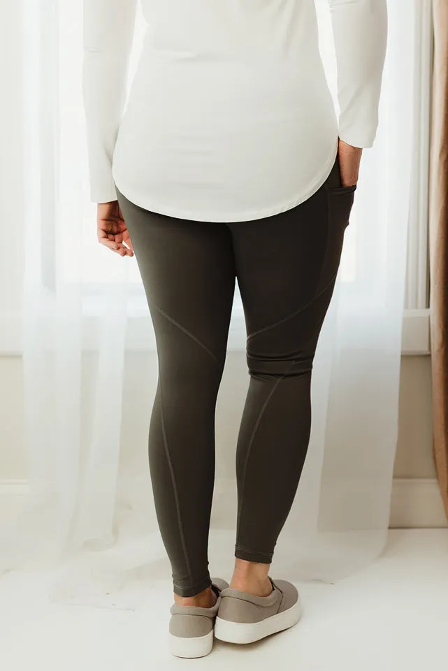 Slanted Panels Leggings