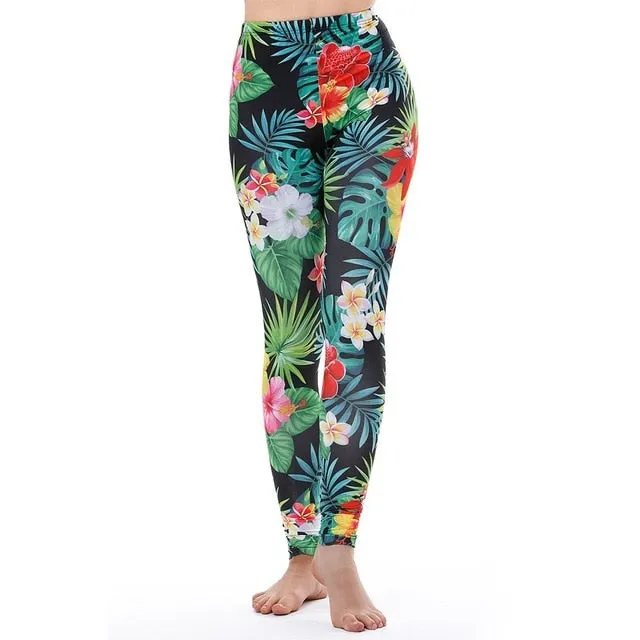 VenusFox High Waist Push Up Donuts Unicorn Sexy Fitness Leggings