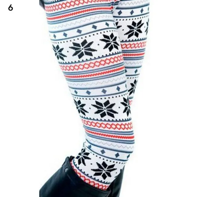 Wjczt 2022 Christmas Print Women&#39;s Leggings High Waist Leggings Happy New Years Party Long Pants Fashion Ladies Xmas Trousers Pants