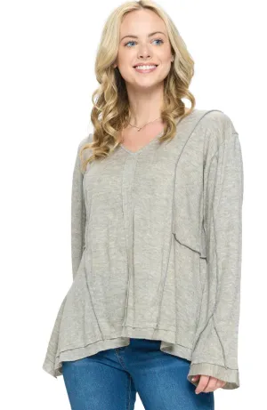 Yak Yeti patchwork top with bell sleeves 22633