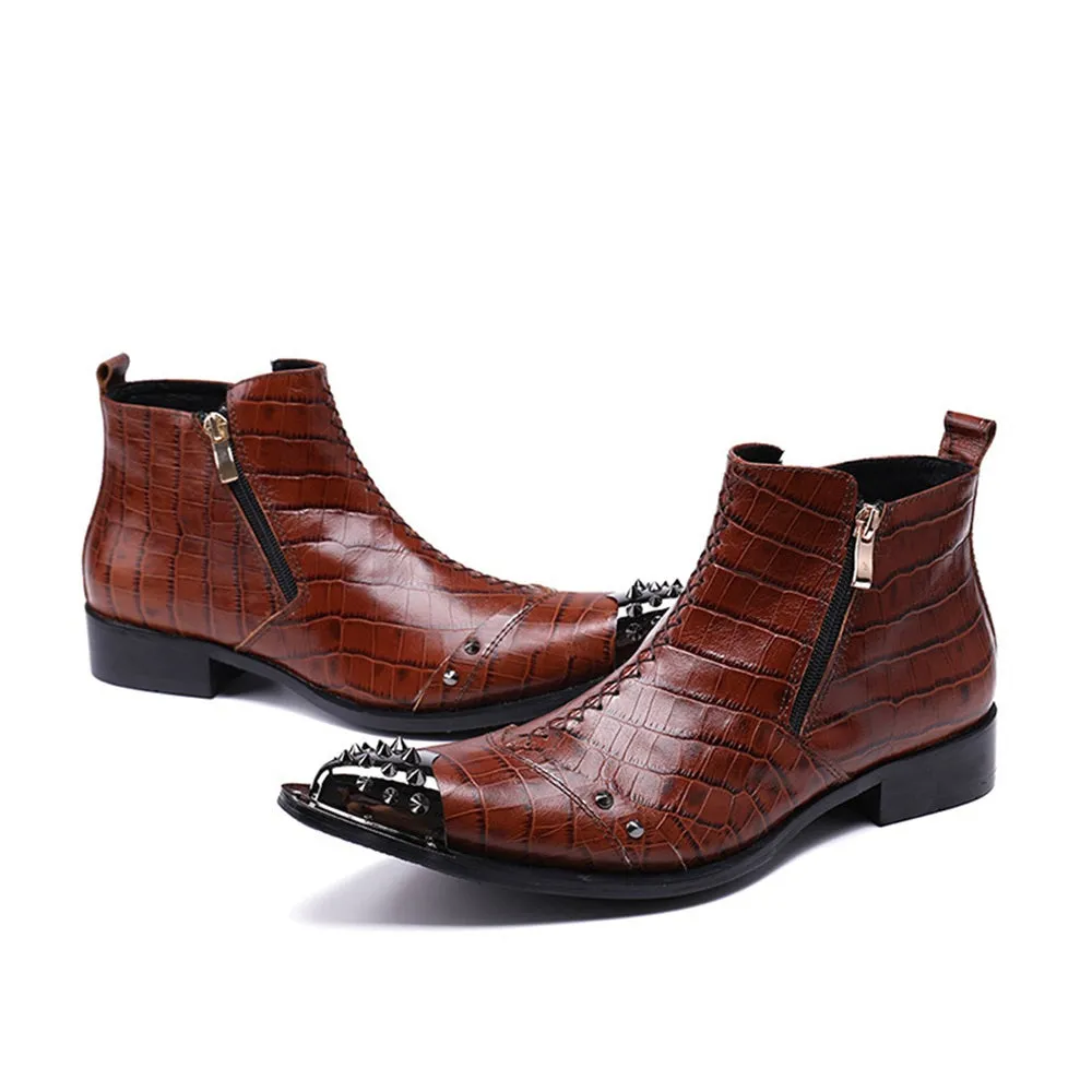 Zip Steel Toe Men Boots