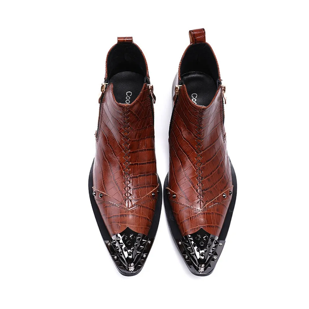 Zip Steel Toe Men Boots